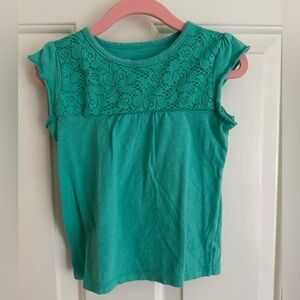 Jumping Beans Turquoise Lace Short Sleeve Tee
